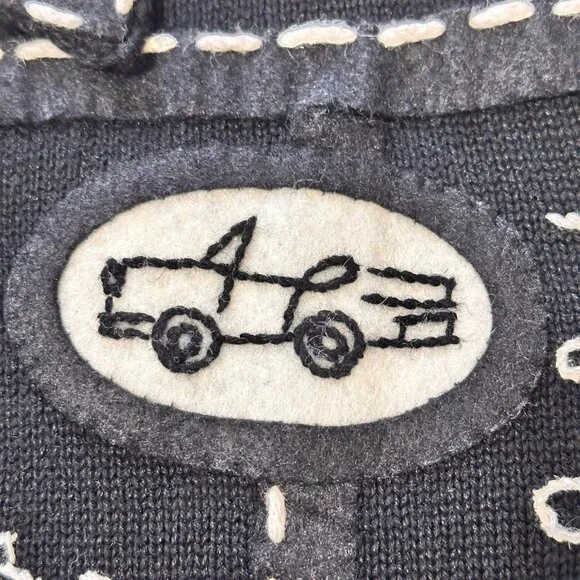 Rare New York Vintage Michael Simon Car Themed Black Jacket Sz P/M - Picture 3 of 7